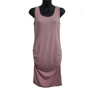 2 FOR💲1️⃣ NWOT SHEIN Pink Sleeveless Tank Rouched Bodycon Midi Dress Size Small